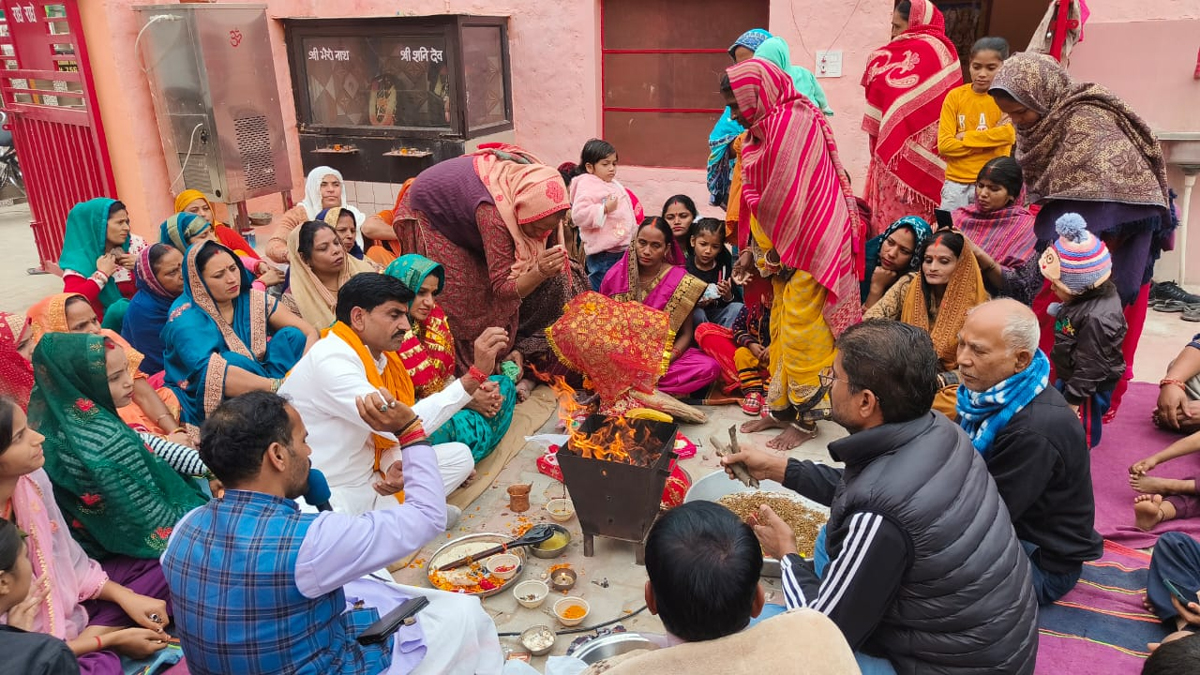 Organized Tulsi Vivah in Shri Radha Krishna Temple Balongi